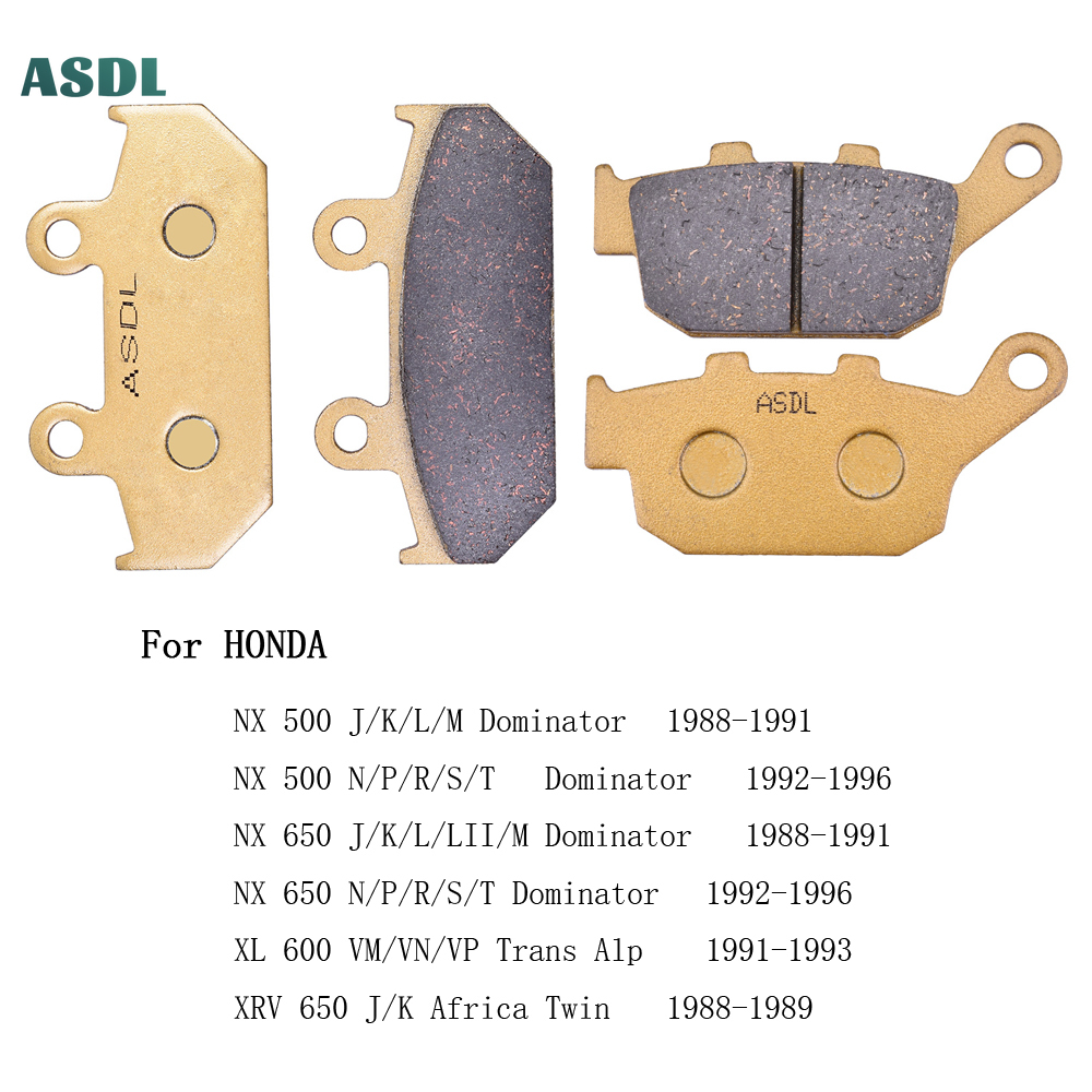 Carbon Ceramic Motorcycle Brake Rotor - オートバイのフロントおよびリアブレーキパッドキット、ホンダnx 500 j/k/l/m n/p/r/s/t,nx 650 xl600,fm/vn/vp
