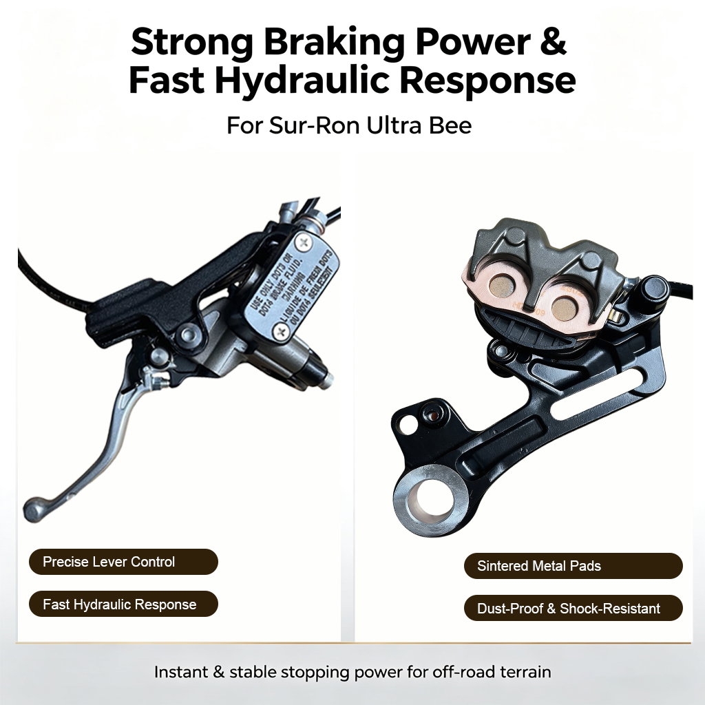 SurRon Ultra Bee用、前後油圧ブレーキアセンブ - Front Rear Brake Caliper Bracket Kit のレビューと価格